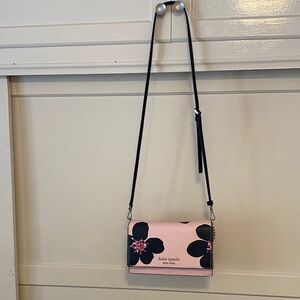 Kate Spade Pink With Black Floral Flowers